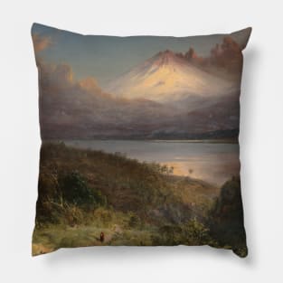 View of Cotopaxi by Frederic Edwin Church Pillow