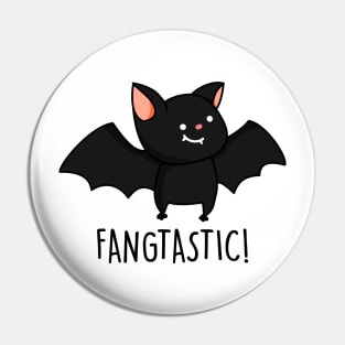 Fangtastic Cute Bat Pun Pin