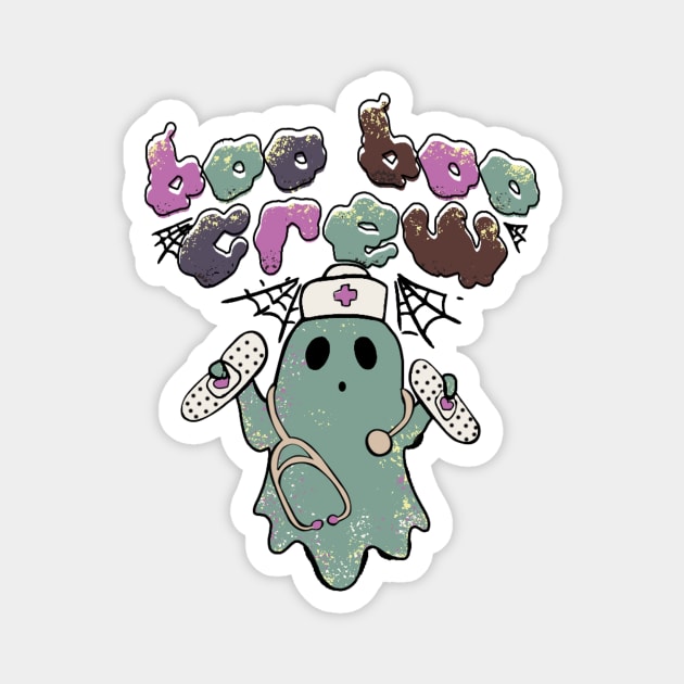 Boo Boo Crew Halloween Nurse Ghost Costume Magnet by Teewyld