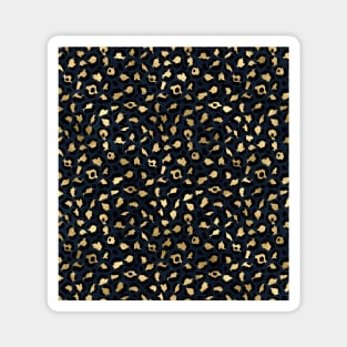 Blue and Gold Leopard Magnet