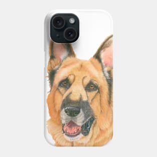 German Shepherd - pastel Phone Case