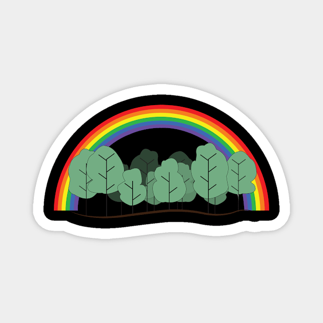 Rainbow and forest Magnet by dddesign