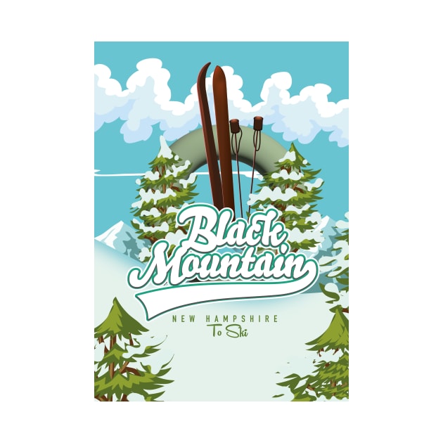Black Mountain New Hampshire Ski poster by nickemporium1