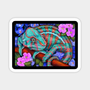 Panther Chameleon Magnet