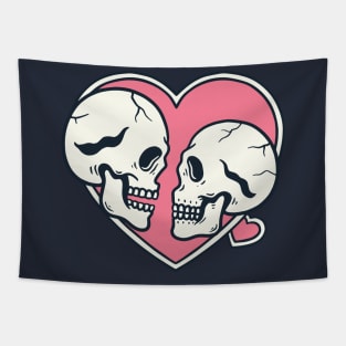 Romantic Skull Pink Tapestry