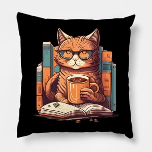 I Just Want To Drink Coffee And Reading Book - Love Pet My Cat Pillow