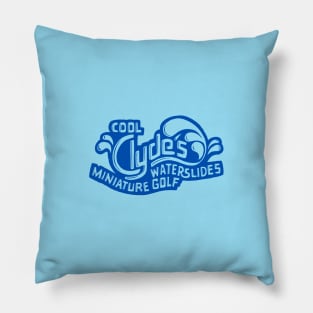 Cool Clyde's Waterslide BLUE Pillow