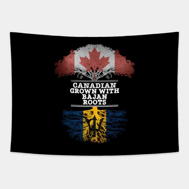 Canadian Grown With Bajan Roots - Gift for Bajan With Roots From Barbados Tapestry by Country Flags