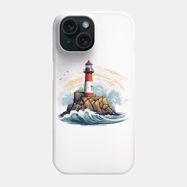 Lighthouse Seacoast Beauty Nature Ocean Discovery Phone Case by Cubebox