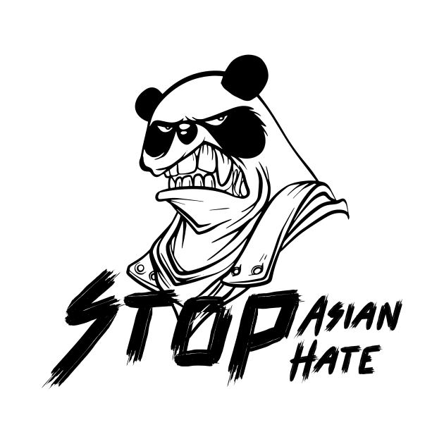 quote: stop asian hate message. Protest symbol. by 9georgeDoodle