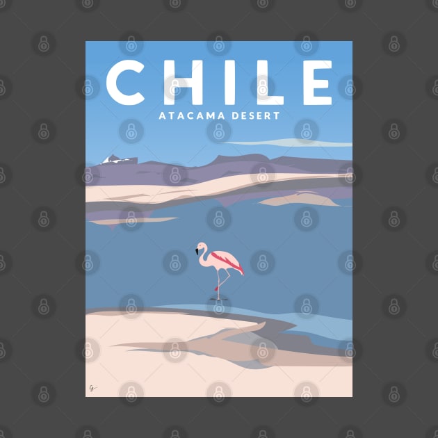 Atacama Desert, Chile Travel Poster by lymancreativeco