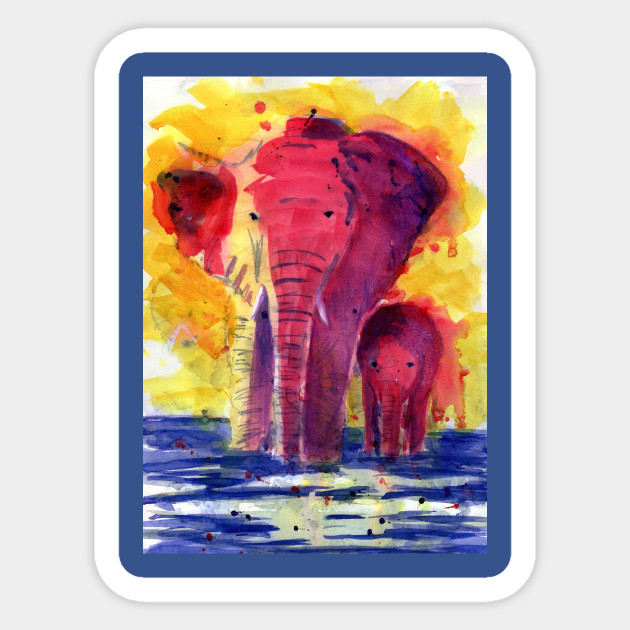 Mom And Me Elephant Parade Elephants Sticker Teepublic