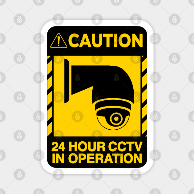 24 Hour CCTV in Operation sign Magnet by hardy 