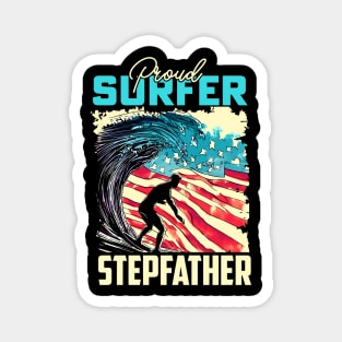 Proud Surfer Stepfather Magnet