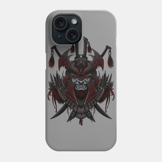 Dark samurai mask Phone Case by StaCh