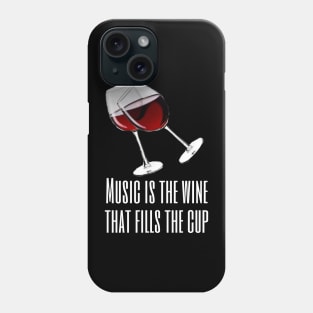 wine glass with music Phone Case