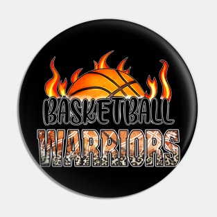 Classic Basketball Design Warriors Personalized Proud Name Pin