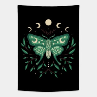 Celestial Moth Bloom Tapestry