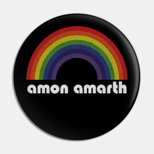 Amon Amarth / Vintage Rainbow Design // Fan Art Design Pin