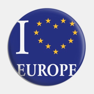 I Love Europe / I Heart Europe Pin