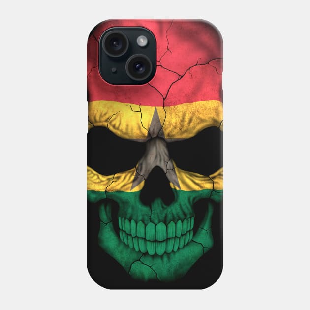 Ghana Flag Skull Phone Case by jeffbartels