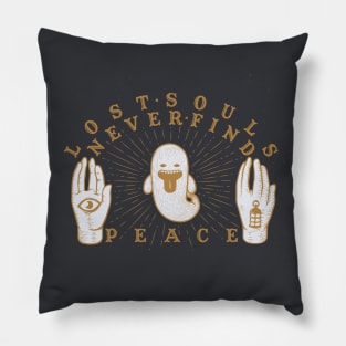 LOST SOULS NEVER FIND PEACE (art print) Pillow