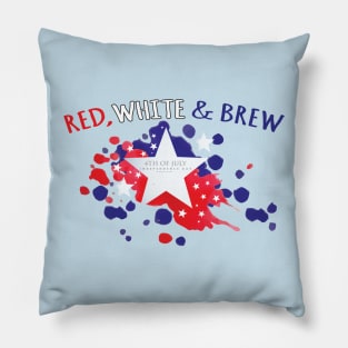 Red, White and Brew Pillow