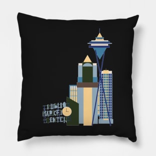 Seattle Buildings Pillow