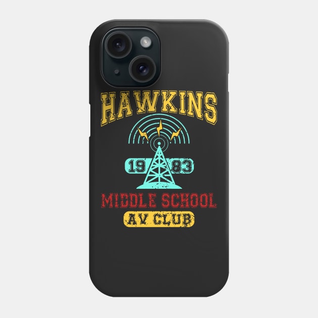 Stranger Things Tee - Hawkins AV Club 1 Phone Case by mixkenzieart2017