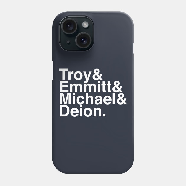 Troy & Emmitt & Michael & Deion Phone Case by Carl Cordes