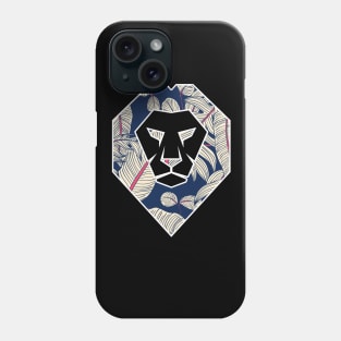 Tropical Pattern, Lion Head Shape, Floral Phone Case