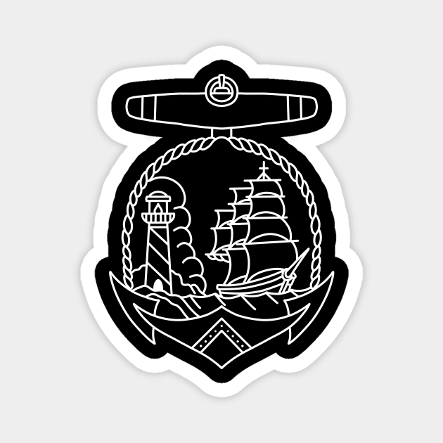 HomeSchoolTattoo Anchor with Lighthouse and Ship Magnet by HomeSchoolTattoo