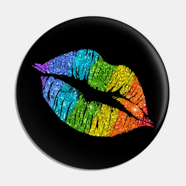 Mardi Gras Kiss Lips Pin by nakos