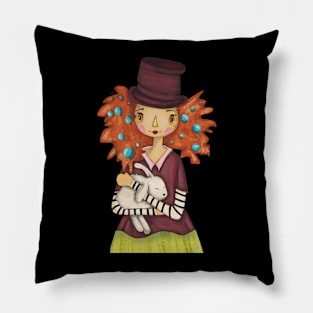 Lady with Rabbit Pillow