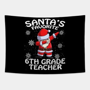 Santas Favorite 6Th Grade Teacher Christmas Tapestry