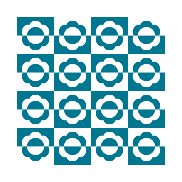 Mayapple Checkerboard Blue by Cascade Patterns