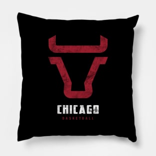 Modern Chicago Bulls Basketball Fan Alternate Logo Pillow