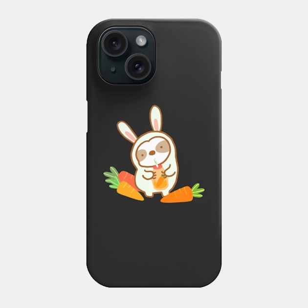 Cute Carrot Juice Sloth Phone Case by theslothinme