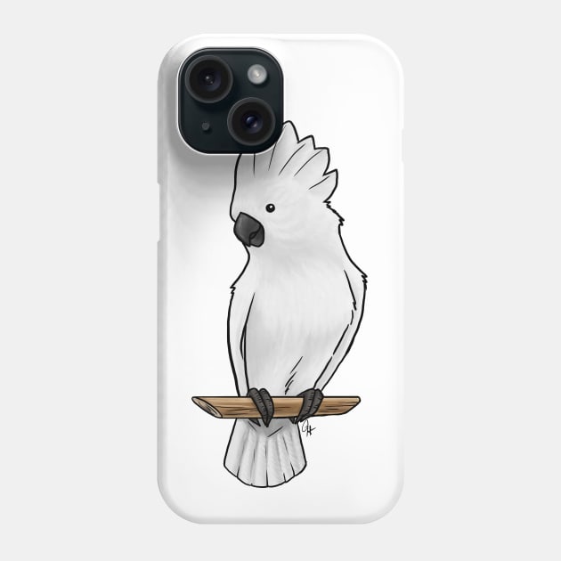 Bird - Umbrella Cockatoo - Up Phone Case by Jen's Dogs Custom Gifts and Designs