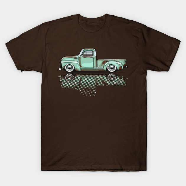 Light Green Vintage Truck - 1947 54 Chevy Truck - T-Shirt