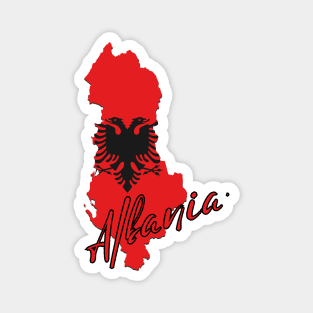 Albania map, Albania flag Magnet