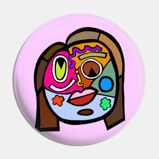 Laura Picasso Inspired Painting Pin