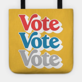 Tricolore Vote Vote Vote / Retro Typography Design Tote