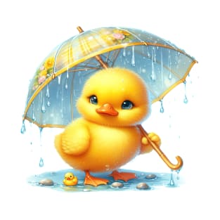 Cute Duck with Umbrella T-Shirt