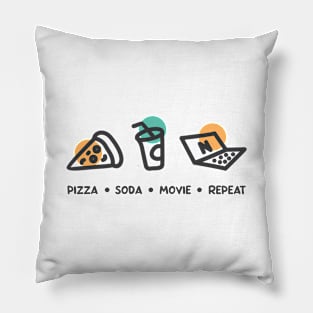 Pizza Soda Movie Repeat Pillow