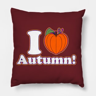 I [Love] Autumn! - Tricolored Outline Pillow