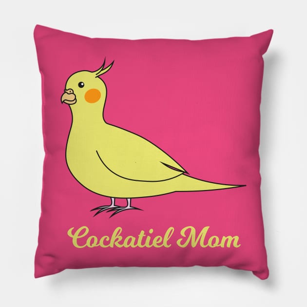 Cockatiel Mom Pillow by Karlsefni Design