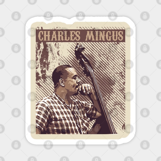 Charles Mingus // Jazz vintage Magnet by Degiab