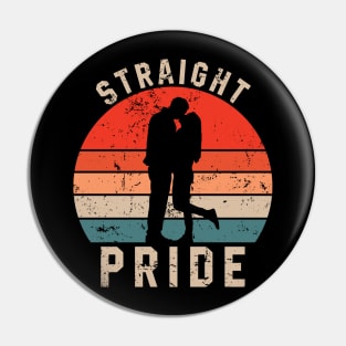 Straight Pride - Say no to LGBT Pin