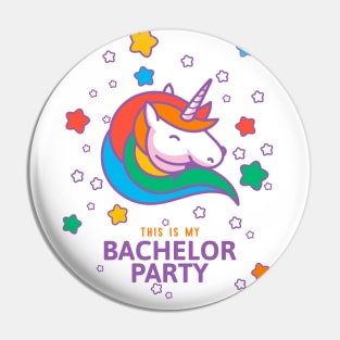 Bachelor party unicorn, Funny matching set, 1 of 2, Groom Pin